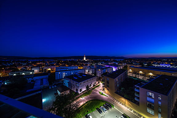 Hotel Bodensee bei Nacht